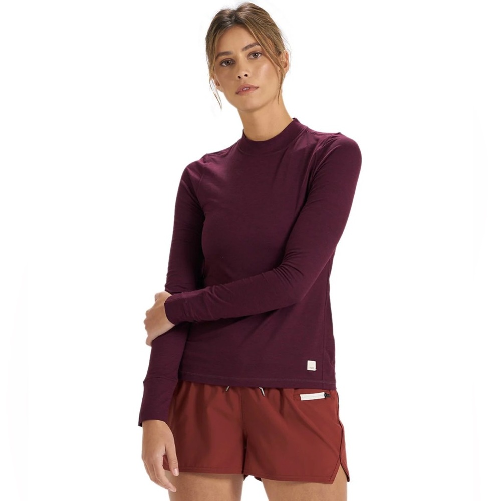 Vuori - Lux Performance Tee (cerise heather) — NEW w/tags